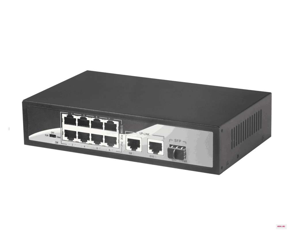 Коммутатор POE с 8 портами сетей 2 канала 10/100/1000 м коммутатор Ethernet Uplink 1 канальный гигабитный со слотом SFP|switch