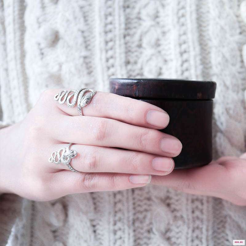 Мужские Винтажные медные кольца R233 непальского цвета серебристые в виде змейки|Кольца| |