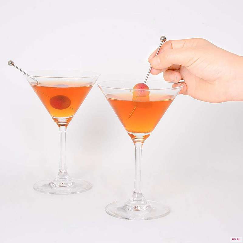 Палочки для коктейлей из нержавеющей стали 12 шт.|martini picks|drink stir stickbar tools |