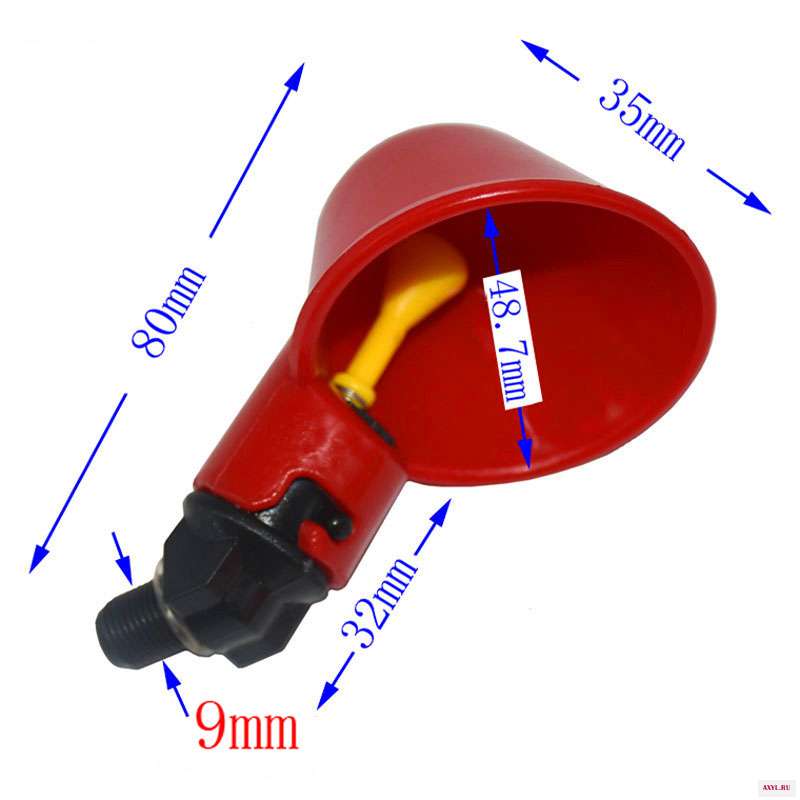 Автоматическая поилка для курицы 1 шт. кормушка пластиковая чашка питья птицы легко устанавливается винты