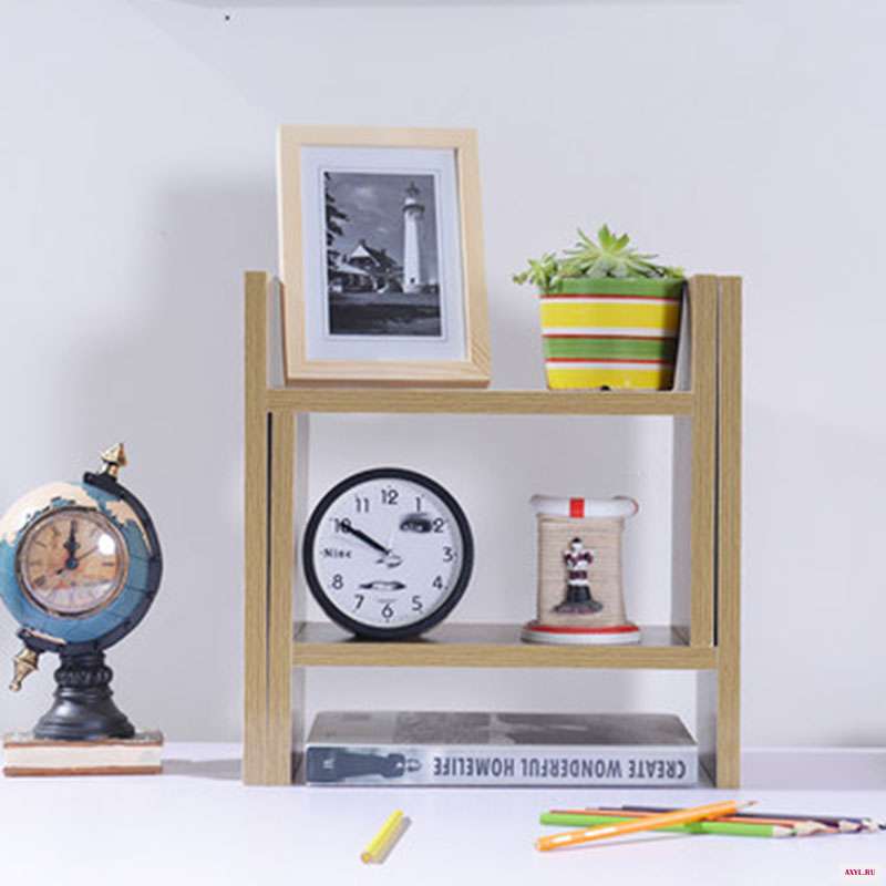 DIY многофункциональная настольная книжная полка выдвижной книжный шкаф для детей Студенческая мини простая