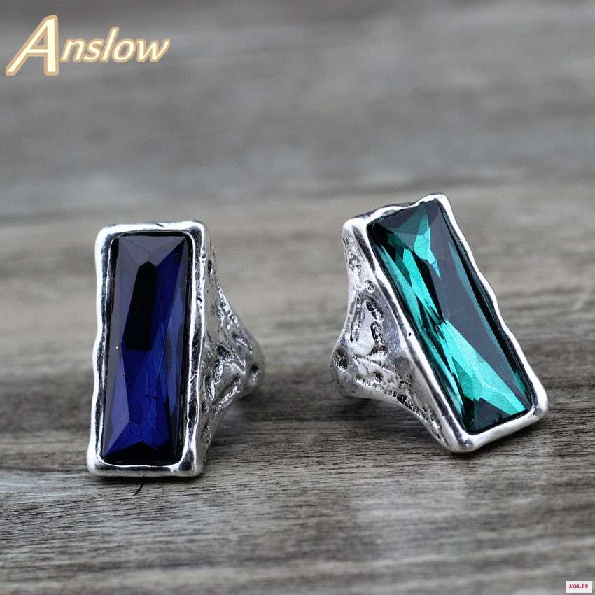 Женское винтажное обручальное кольцо Anslow 2020 оригинальный дизайн в стиле ретро с большим квадратным
