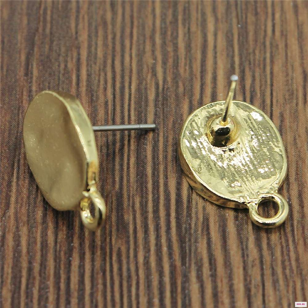 10 шт. Золотые искаженные серьги соединители для изготовления серег аксессуары базовые линкер|Ювелирная