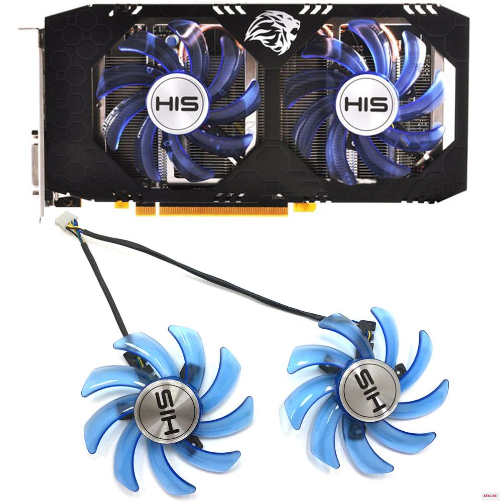 Оригинальный охлаждающий вентилятор GPU для RX470 85 мм 4pin RX 470 Turbo 4 Гб OC RX474 RX570|Охлаждающие подставки ноутбуков| |
