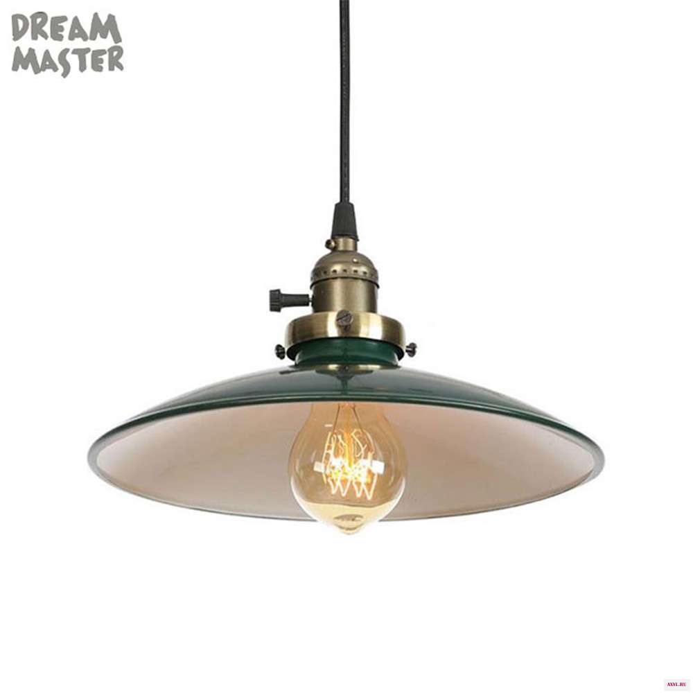 Американский подвесной светильник s современный с ручкой белый/черный/красный/зеленый винтажный