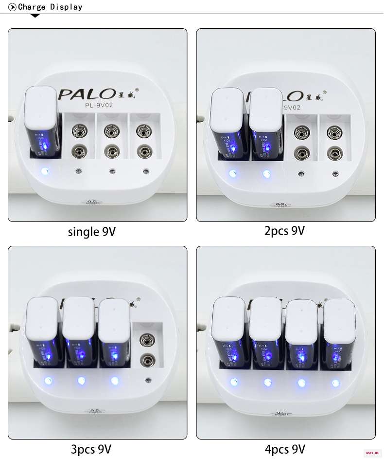 PALO 4 слота 9V 6f22 зарядное устройство мини Двойной аккумулятор для 6F22 литий ионная аккумуляторная батарея|battery