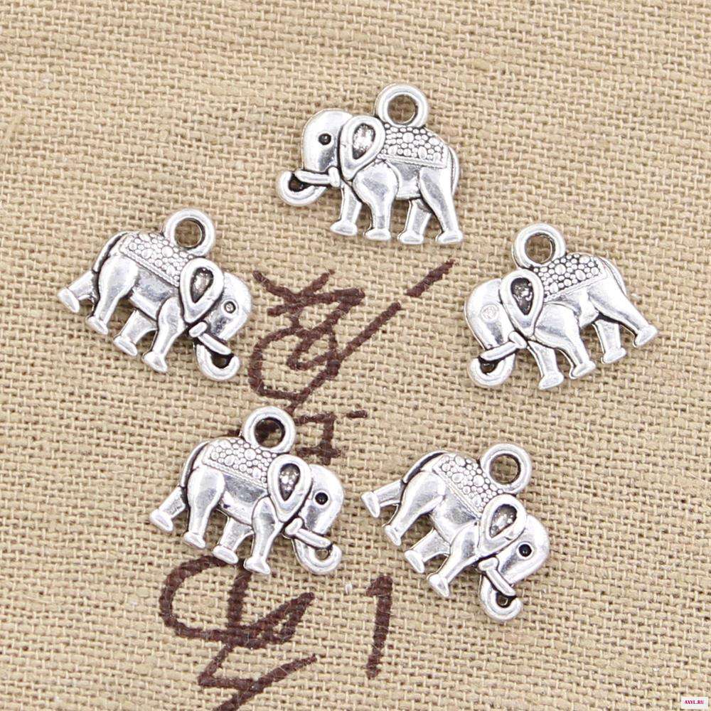 30 шт. подвески в виде слона 13 х12 мм|double sided charms|charms jewelry makingmaking pendant |