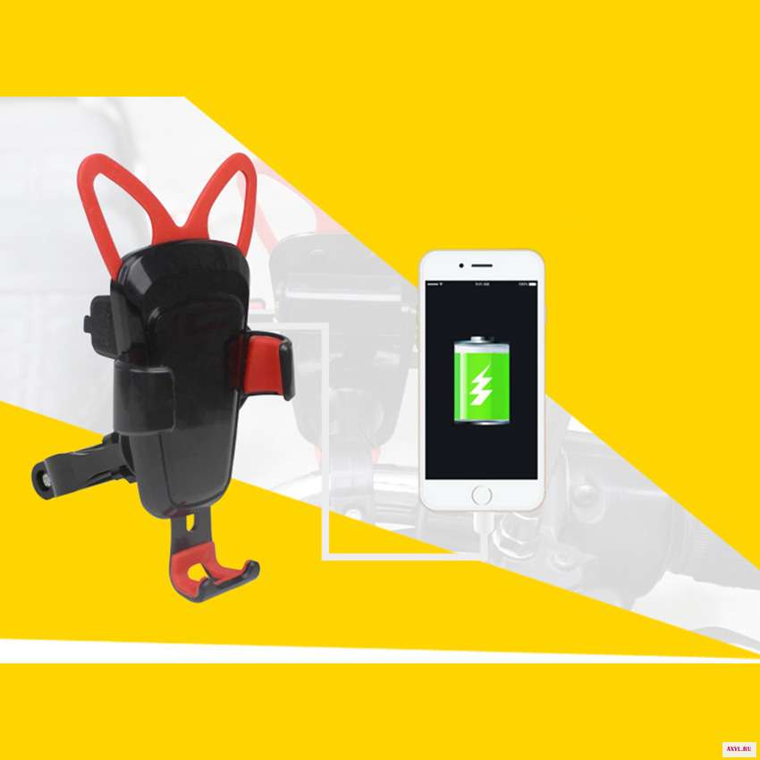 Мотоцикл 2.1A USB быстрое зарядное устройство держатель телефона - Цена: 