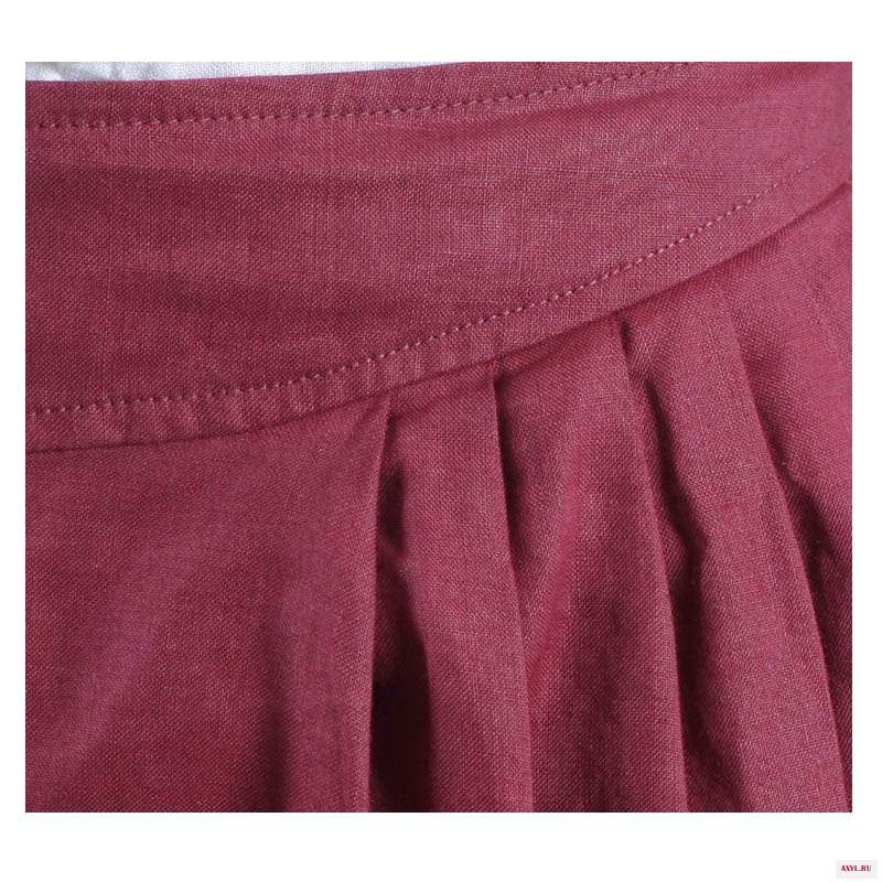 Женские льняные шаровары SCUWLINEN Свободные плиссированные однотонные брюки с широкими штанинами