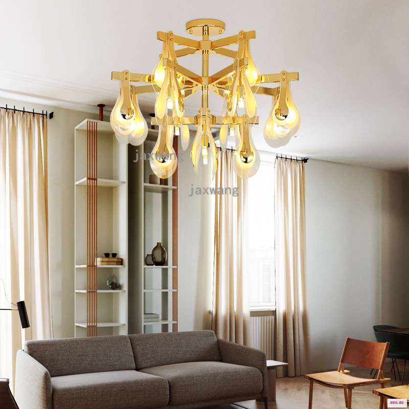 Популярная роскошная люстра в стиле постмодерн дизайнерский светильник для гостиной обеденная гостиничная