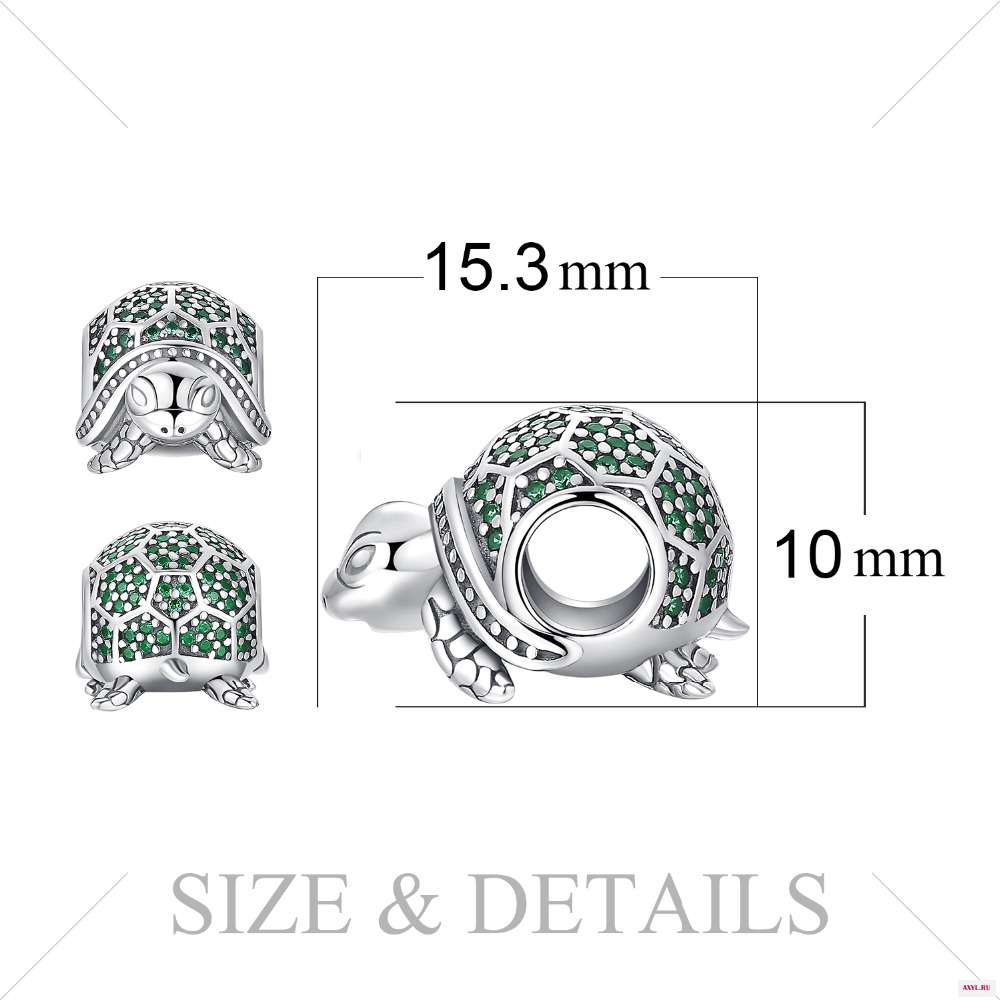 JewelryPalace черепаха 925 серебряные бусины Подвески Серебро оригинал для браслета оригинальные изготовления