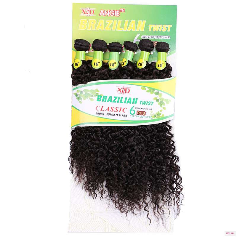 Brazilian Twist classic 6PCS 100% Human Hair Extensions Kinky Curly bundles  (7)
