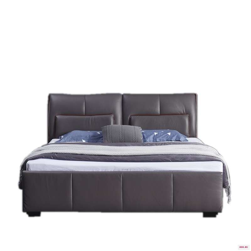 Кожаная кровать в скандинавском стиле Современная Минималистичная для спальни мягкая сумка свадебная 1 8