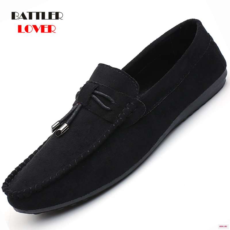 Fashion Handmade Tassels Summer Style Soft Moccasins Men Loafers High Quality Suede Leather Shoes Men Flat Gommino Driving Shoes