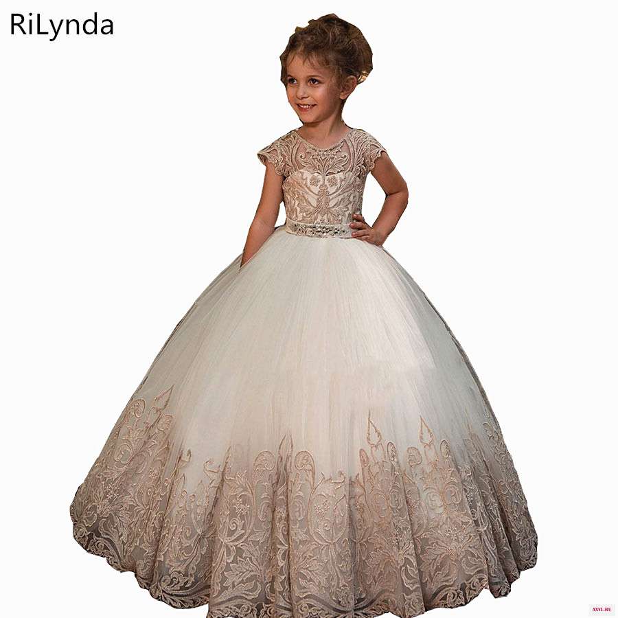 Платья для девочек с цветами свадеб Роскошные Детские вечерние бальные платья конкурса первого причастия