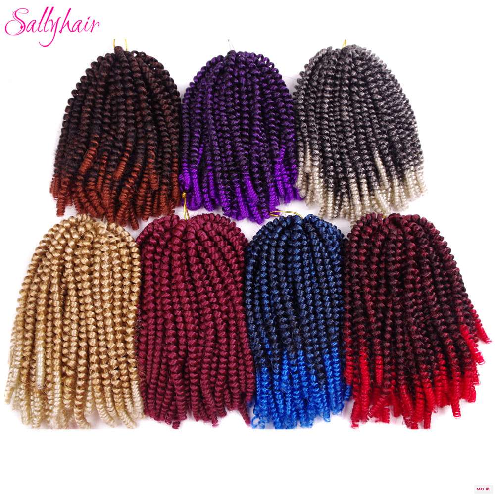 Sallyhair вязаные косички волосы с Омбре плетеные цветные синтетические для наращивания 30 нитей/упаковка 110