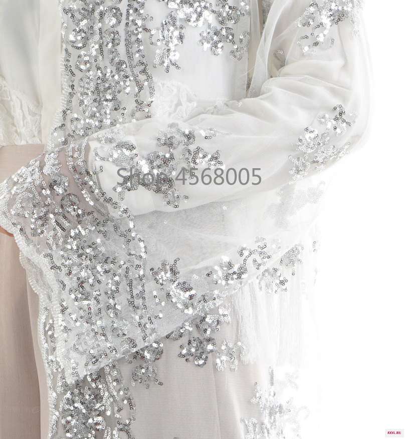 Расшитыми пайетками мусульманское платье Абая исламской Для женщин Малайзии джилбаба Djellaba халат