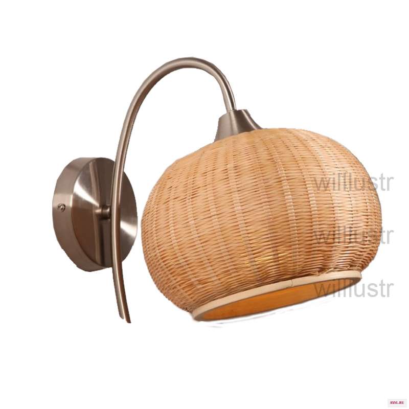 Настенный светильник Willlustr из бамбука ручной работы кантри фойе крыльцо лофт японский стиль натуральный
