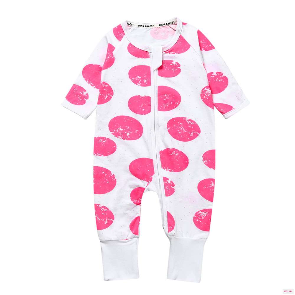 toddler baby one-piece jumpsuit cotton 2018 autumn newbron baby boy girl clothes o-neck long sleeve polka dot print romper