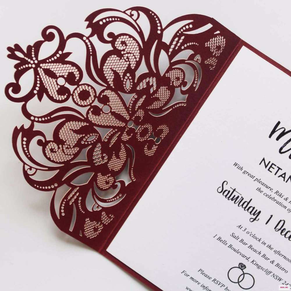 Laser Cut Wedding Invitation