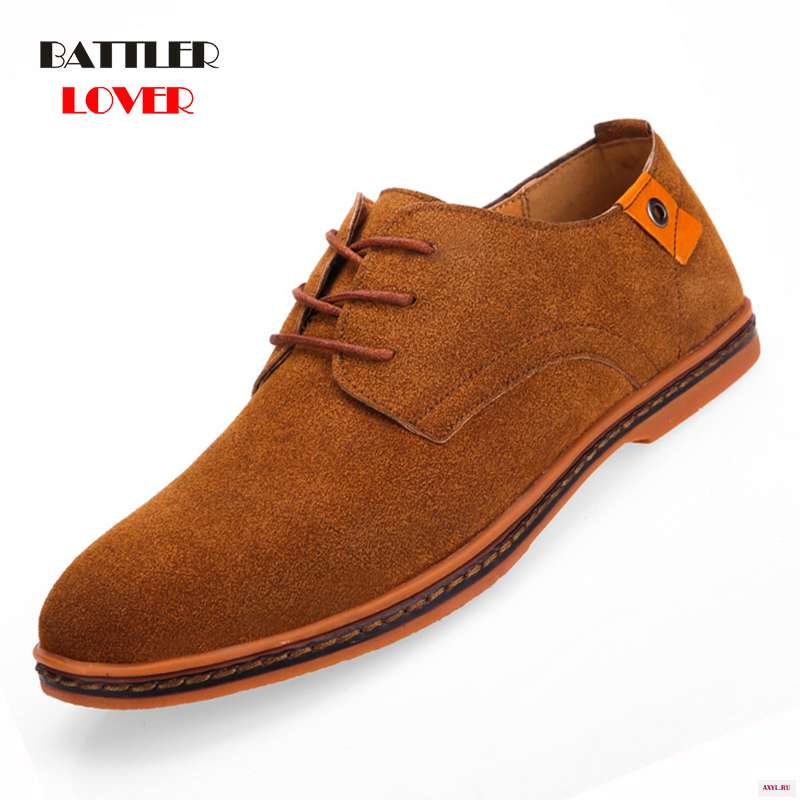 2019 new fashion men casual shoes new spring men flats lace up male suede oxfords men leather shoes zapatillas hombre size 38-48