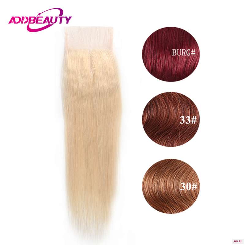 AddBeauty 4x4 синтетическое закрытие шнурка прямые Remy бразильские бесплатная средняя часть человеческих волос