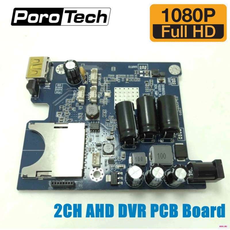 2CH мини плата AHD DVR PCB HD 1080P 2ch автомобильный автобус мобильный видеорегистратор цифровая поддержка SD карты с