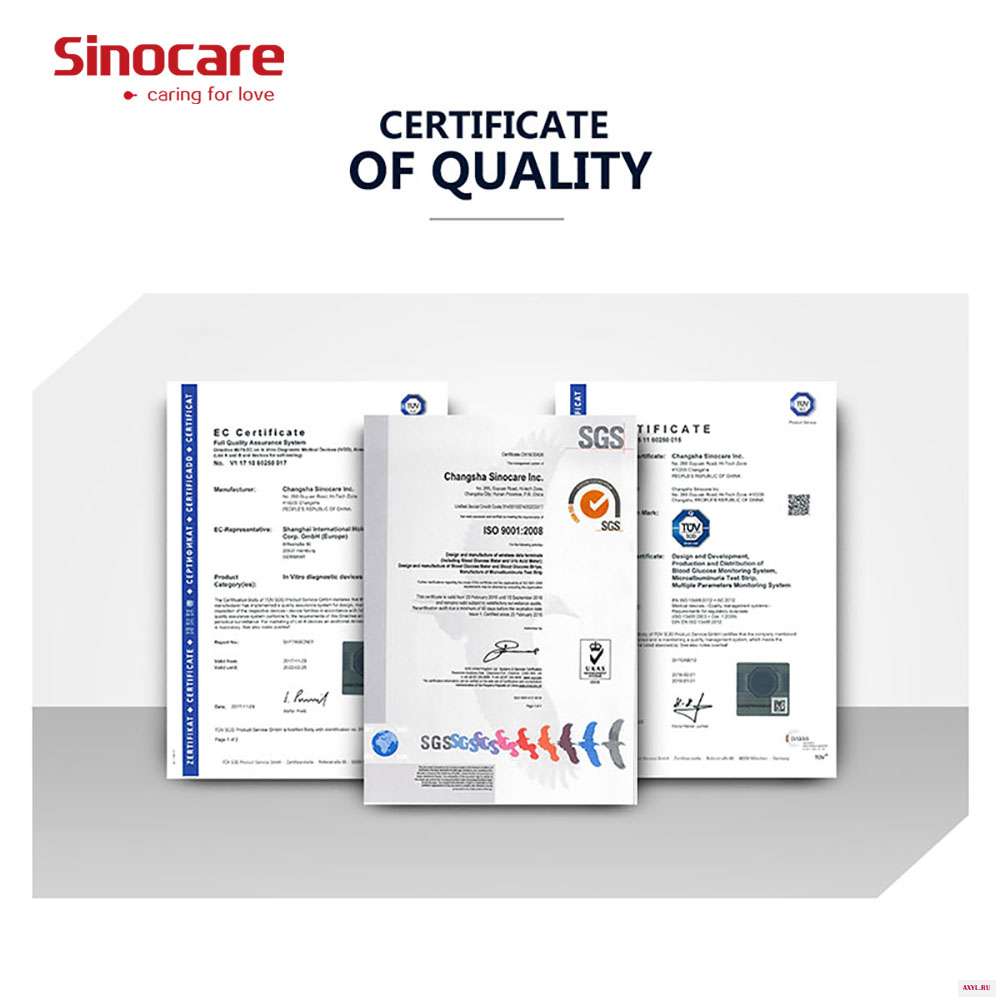 Несколько пакетов! Sinocare безопасная из натуральной кожи UG поддерживающие шкалу мг/DL для измерения уровня