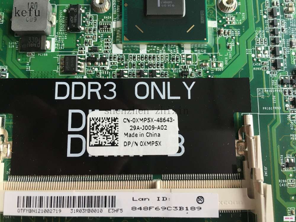 Материнская плата KEFU для ноутбука Dell Inspiron N7110 17R модель CN 0XMP5X DDR3 PGA989 Протестировано хорошо|Материнские платы|