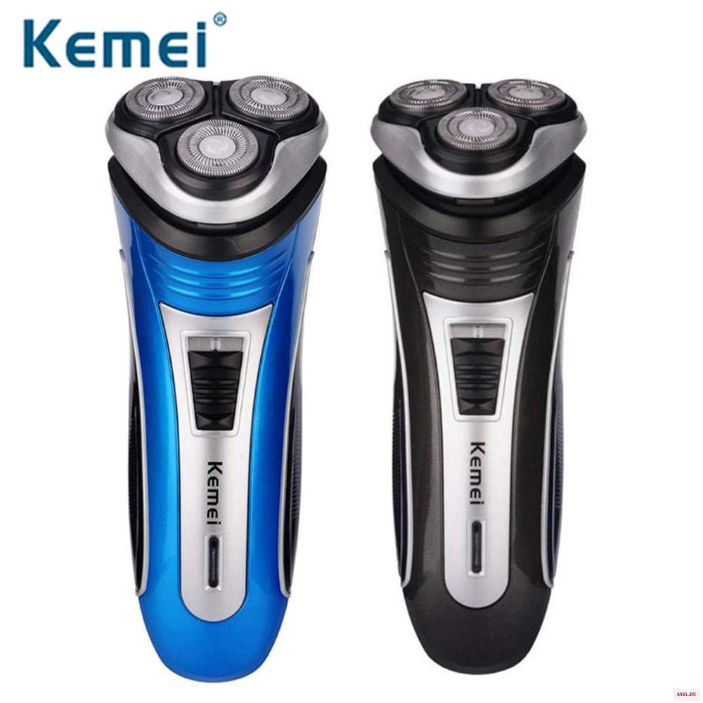 Kemei KM 2801 Мужская перезаряжаемая Тройная плавающая электрическая бритва для ухода за лицом триммер бороды