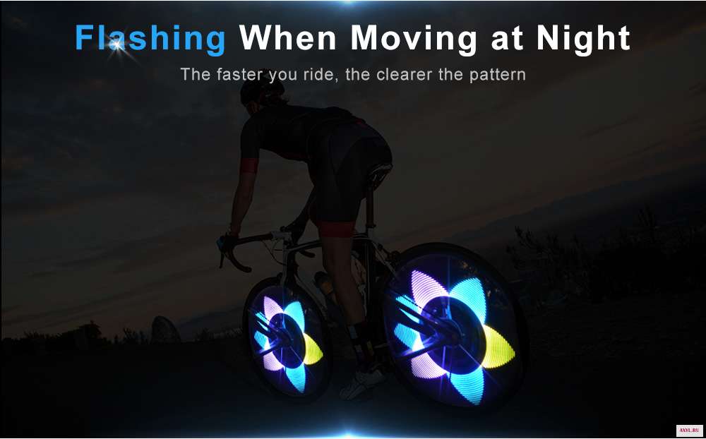 WHEELIGHT N016C Colorful 32 LEDs Bicycle Wheels Flashing Signaling Light