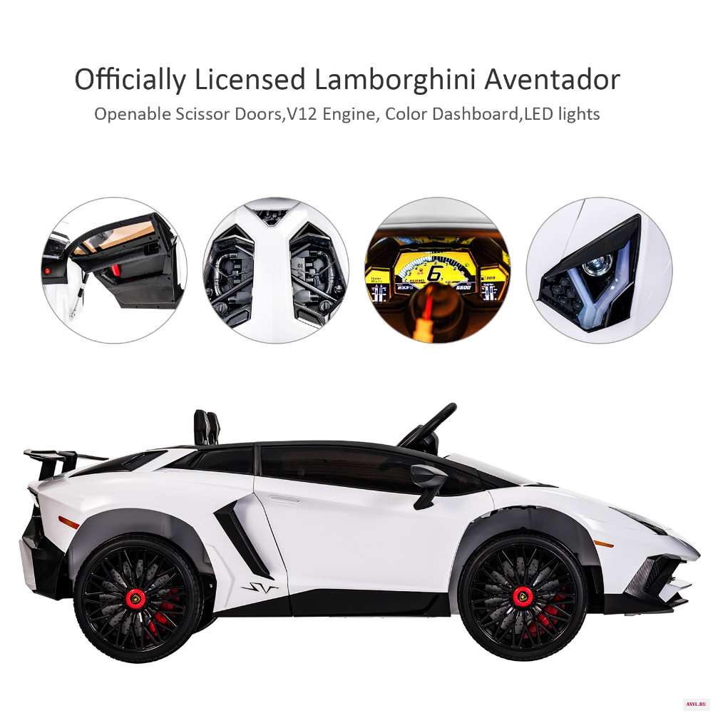 Uenjoyi Aventador 12 V езды на машине детские автомобили Детский Электрический автомобиль моторизованные
