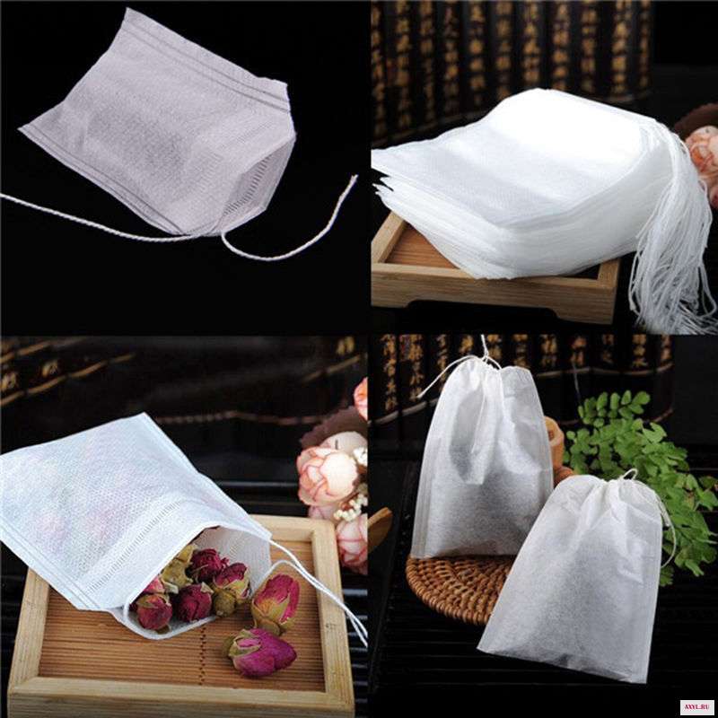 5.5 x 7CM 100Pcs/Lot Empty Tea Bags With String Heal Seal Filter Paper for Herb Loose Tea