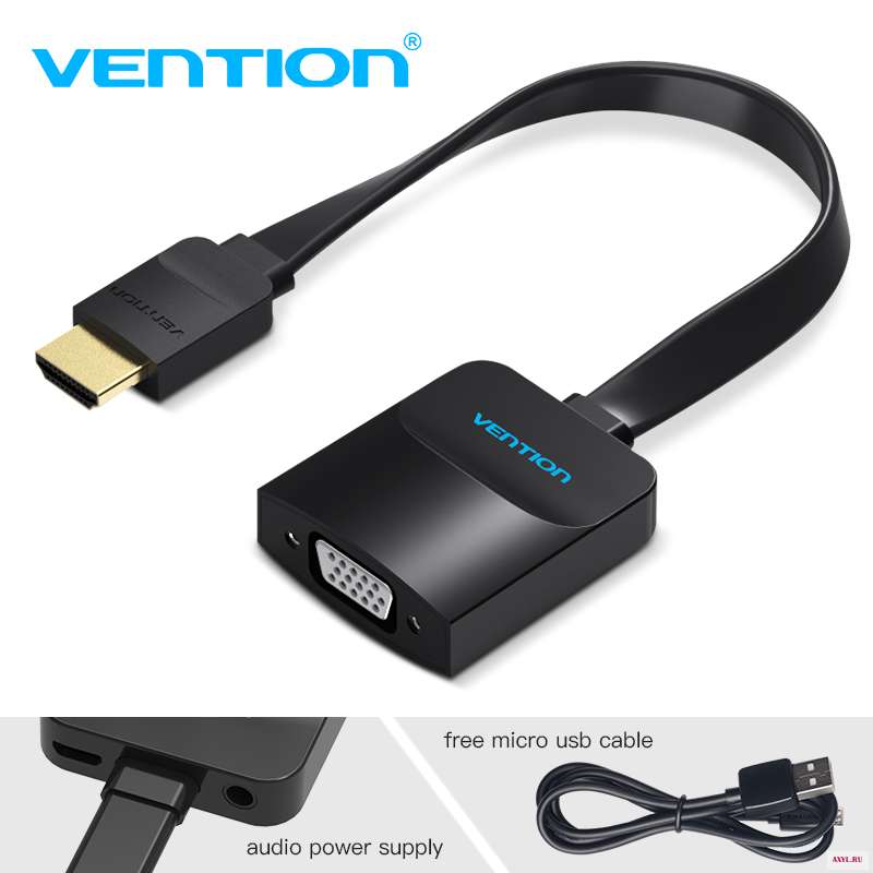 Кабель преобразователь HDMI VGA 1080p для Xbox 360 PS3 PS4 ПК ноутбуков ТВ приставок| |