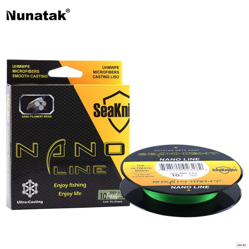 Рыболовная леска Seaknight nano 4 нити 100 м суперпрочная Многожильная из ПЭ фунта 6 фунтов 8 10 морская соленая
