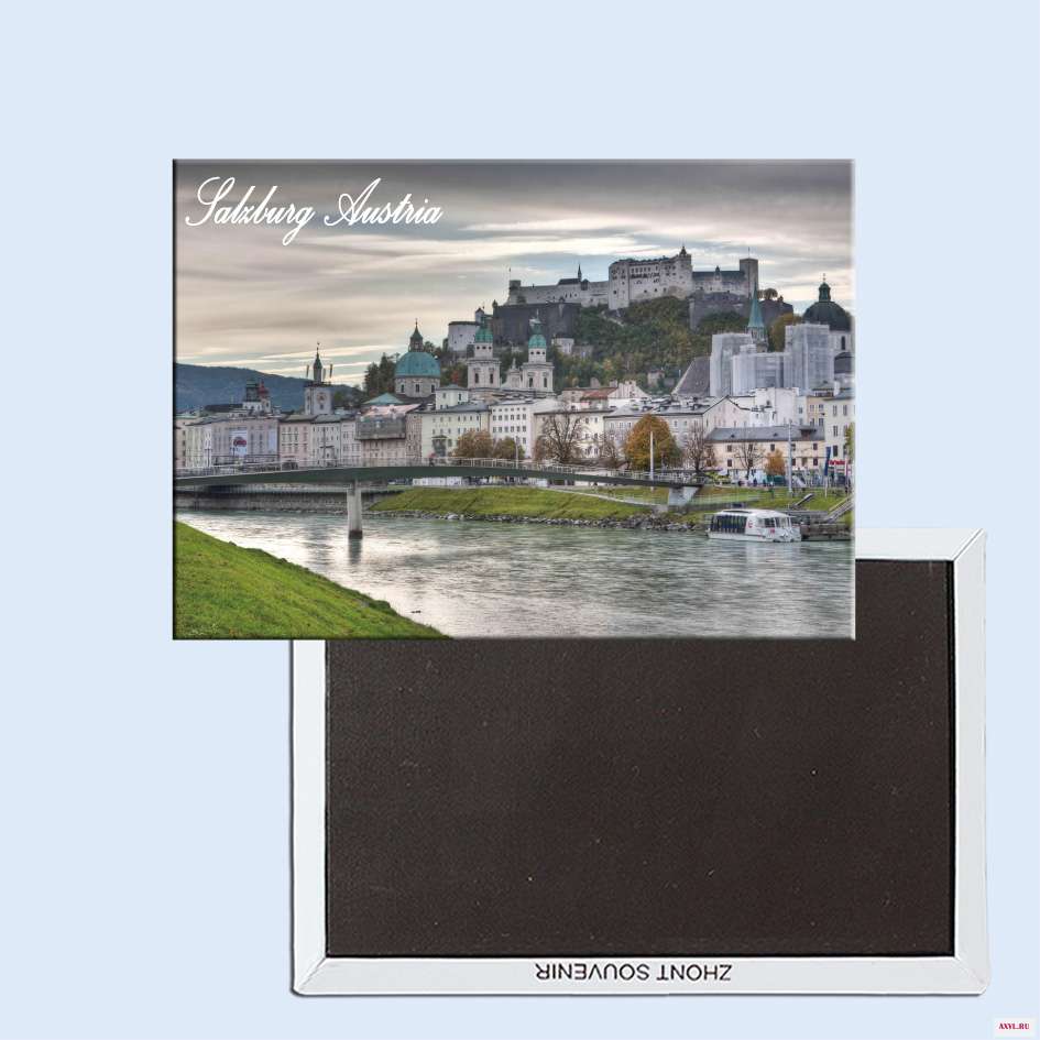 Мост в городе Зальцбург Австрия 24373 магнит на холодильник|fridge magnet|austria magnetsalzburg magnet |