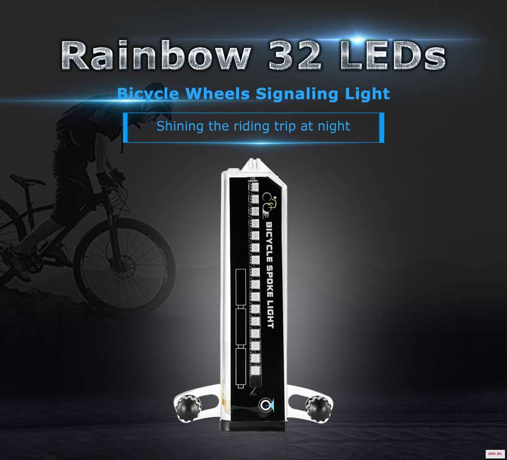 WHEELIGHT N016C Colorful 32 LEDs Bicycle Wheels Flashing Signaling Light