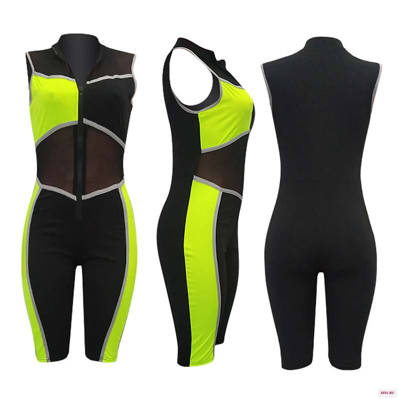 Сексуальный сетчатый лоскутный Топ без рукавов повседневный уличная одежда спортивный костюм летний