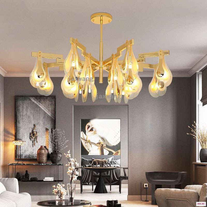 Популярная роскошная люстра в стиле постмодерн дизайнерский светильник для гостиной обеденная гостиничная