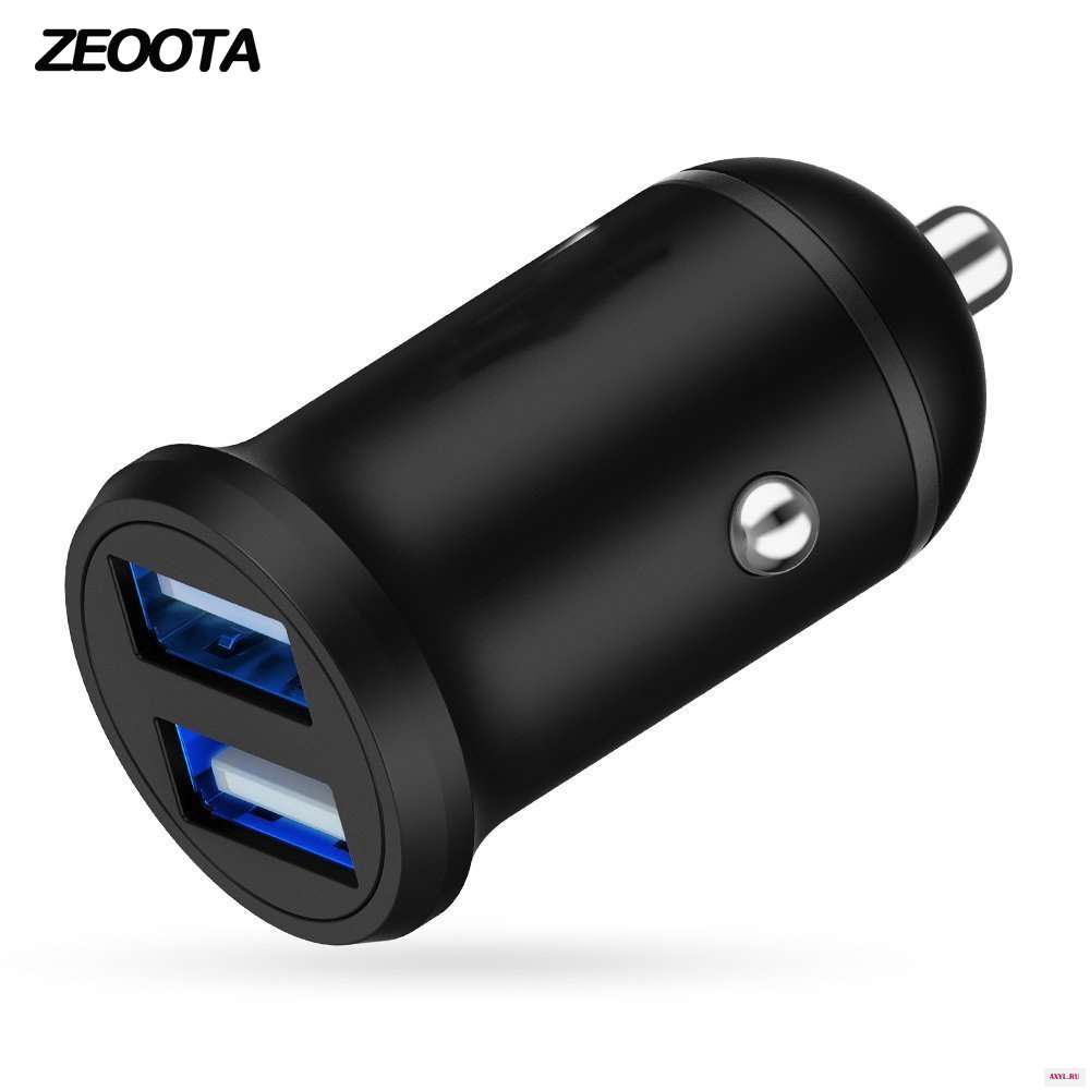 Zeoota Car Charger 24W 4.8A Metal Dual USB Adapter for iPhone X/8/7/6S/plus iPad Pro/Air 2 /Mini Samsung Galaxy - Цена: 
