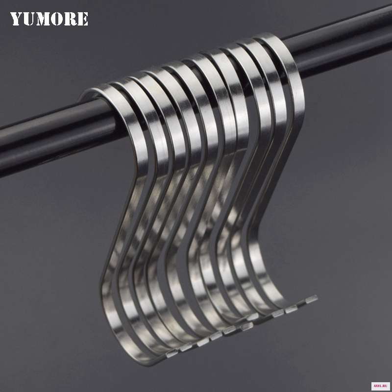 Крючок YUMORE из нержавеющей стали для одежды полотенец пальто халата S образные крючки ванной комнаты