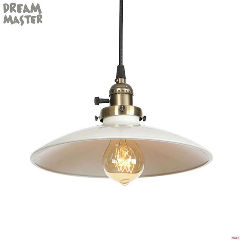 Американский подвесной светильник s современный с ручкой белый/черный/красный/зеленый винтажный