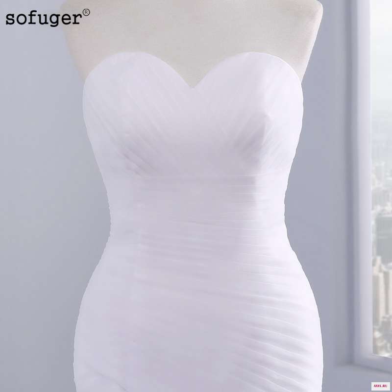 Горячая Распродажа сексуальное фатиновое годе свадебное платье русалки без бретелек дешевое Vestidos de Noivas со