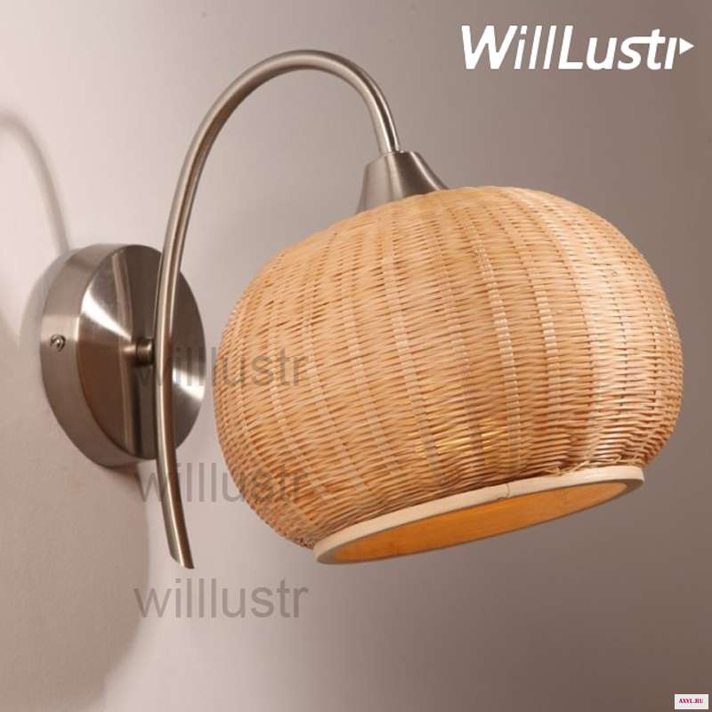 Настенный светильник Willlustr из бамбука ручной работы кантри фойе крыльцо лофт японский стиль натуральный