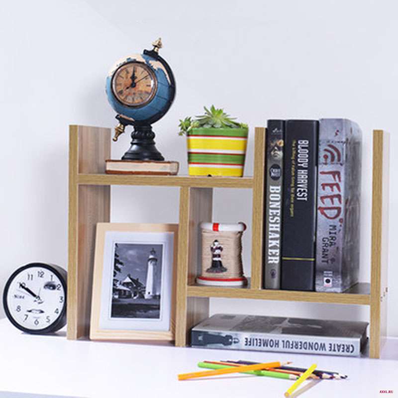 DIY многофункциональная настольная книжная полка выдвижной книжный шкаф для детей Студенческая мини простая