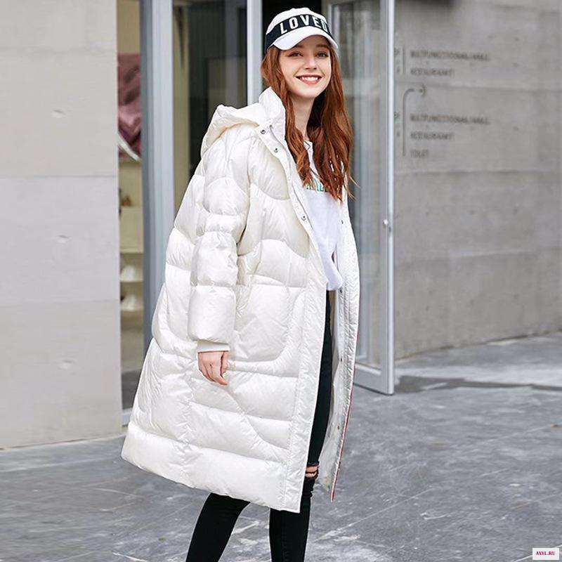 Winter Harajuku Streetwear Overcoat Coat Women Hooded Down Cotton Long Sleeve Bodycon Parka Maternity Outerwear - Цена: 