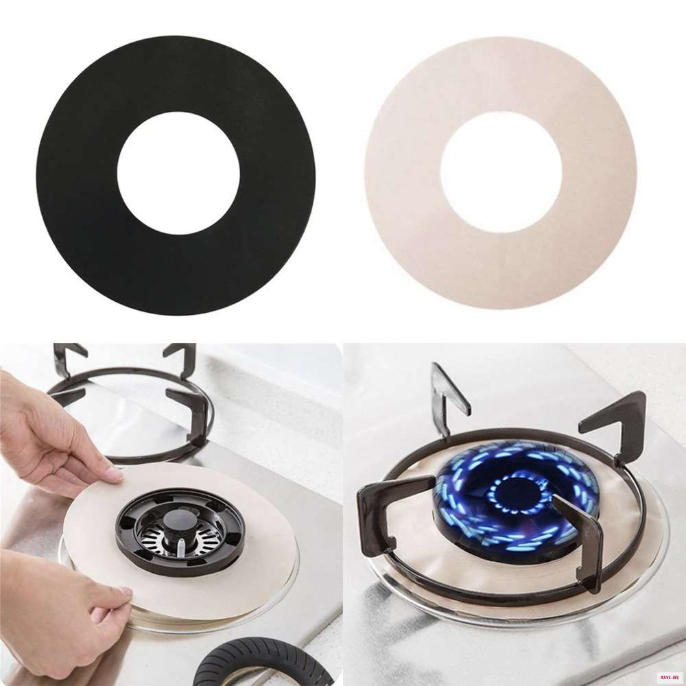 21.5CM Reusable Home Kitchen Cleaning Tools Easy To Clean Gas Range Stovetop Burner Protector Liner Covers Special - Цена: 