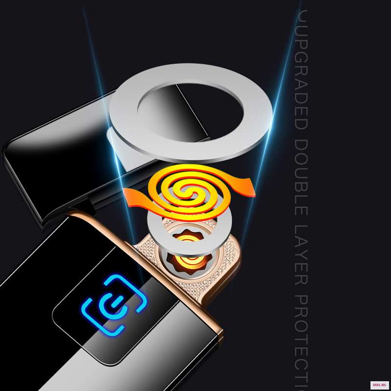 Мини USB ветрозащитная электронная сенсорная зажигалка электрическая Мужские гаджеты мужские сигары