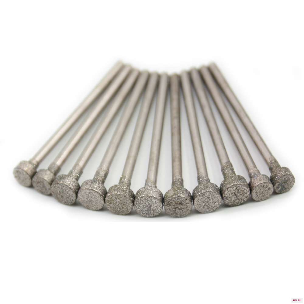 Алмазная абразивная насадка с плоским концом и хвостовиком 2 35 мм|2.35mm shank|head headhead flat |