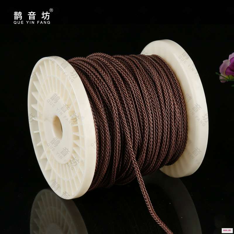 QUEYINFANG DIY 8 ядерный наушники Обновление кабель из бескислородной меди Медь коричневый провод наушников ПВХ